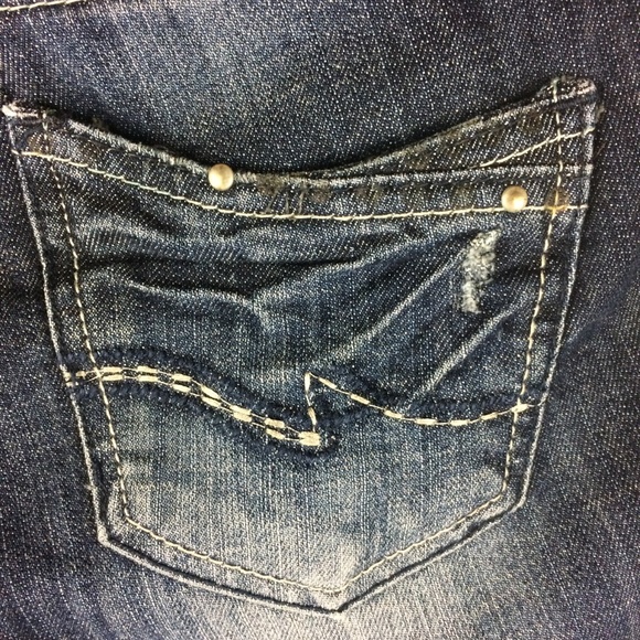 **SOLD** Whiskered & Distressed Jeans Sz 3 - Picture 3 of 8